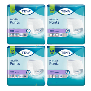 4 x TENA Pants Proskin Comfortable Incontinence Pants Maxi Size Large