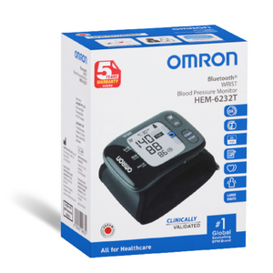 OMRON HEM-6232T Bluetooth Wrist Blood Pressure Monitor