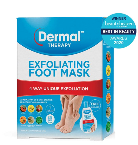 Dermal Therapy Exfoliating Foot Mask 4ml 3 in 1