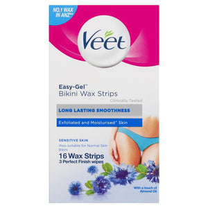 Veet Easy-Gel Bikini Wax Strips for Sensitive Skin