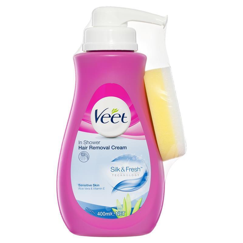 Veet In-Shower Hair Removal Cream For Sensitive Skin 400ml