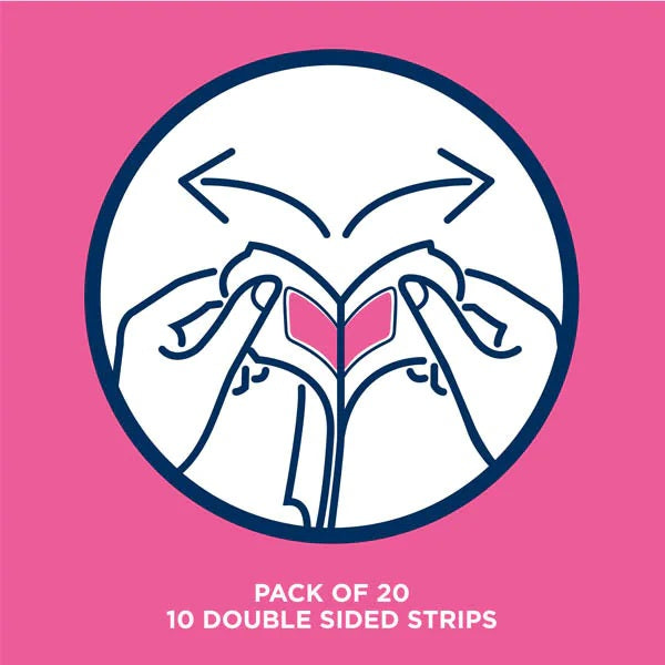 Veet Pure Cold Wax Face Hair Removal Strips For Sensitive Skin 20 Strips