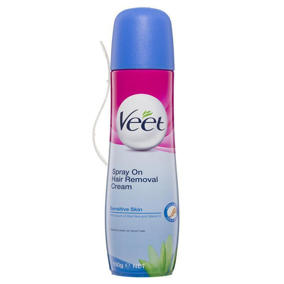 Veet Silk & Fresh Spray On Hair Removal Cream For Sensitive Skin 150g