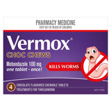 Vermox Worming Treatment Choc Chews 4 Tablets