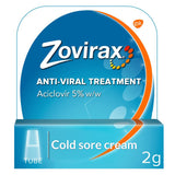 Zovirax Cold Sore Cream Aciclovir Tube 2g
