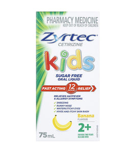 Zyrtec Kids Fast Acting Liquid Allergy & Hayfever Relief 75ml