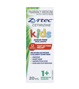 Zyrtec Kids Oral Drops For Allergy & Hayfever Relief 20ml