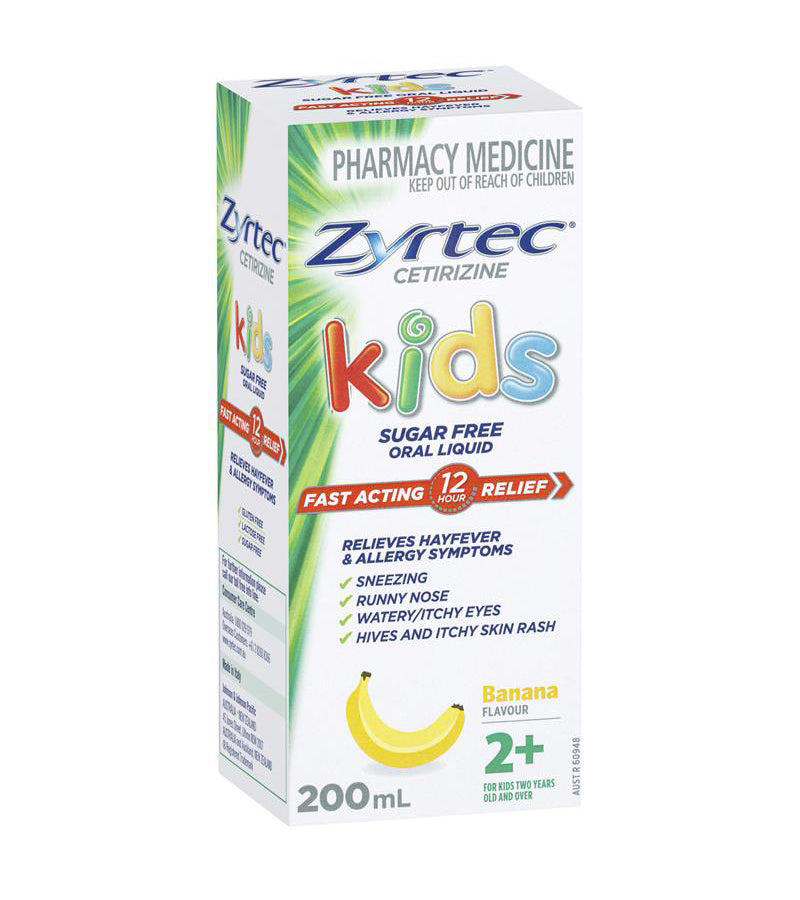 Zyrtec Kids Fast Acting Liquid Allergy & Hayfever Relief 200ml