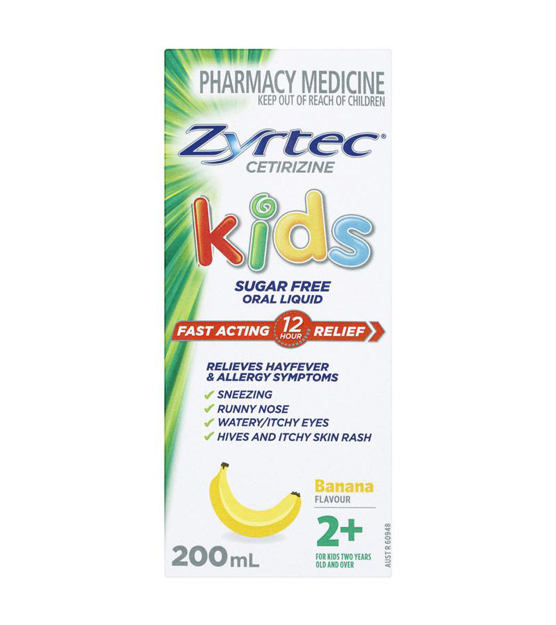 Zyrtec Kids Fast Acting Liquid Allergy & Hayfever Relief 200ml