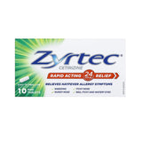 Zyrtec Cetirizine Rapid Acting Allergy & Hayfever Relief 10 Tablets
